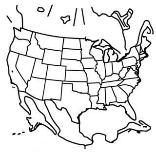 Detailed North America Map Coloring Page 48384-38627