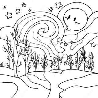 Starry Night Coloring Pages