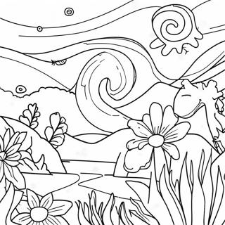 Starry Night Sky Coloring Page 48393-38622