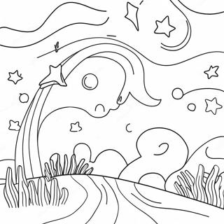 Starry Night Sky Coloring Page 48393-38623