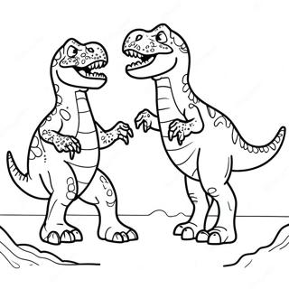 Giganotosaurus Vs T Rex Coloring Pages