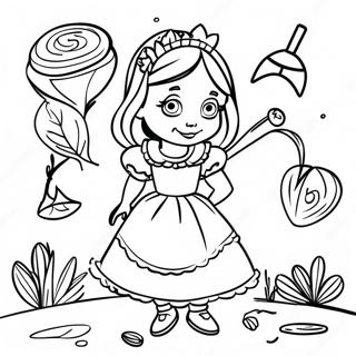 Easy Alice In Wonderland Coloring Pages