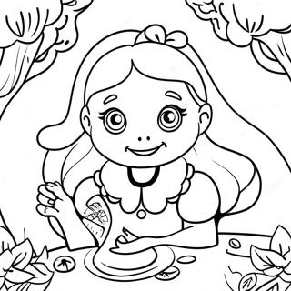 Easy Alice In Wonderland Coloring Page 48433-38654