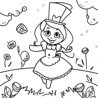 Easy Alice In Wonderland Coloring Page 48433-38656