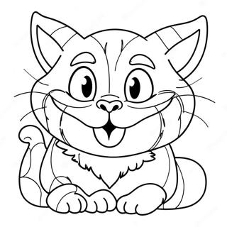 Charming Cheshire Cat Coloring Page 48434-38661