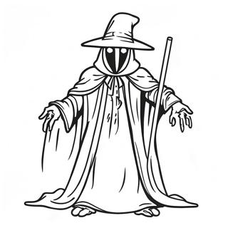 Creepy Plague Doctor In Cloak Coloring Page 48444-38672