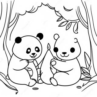 Panda Family Coloring Page 48453-38675