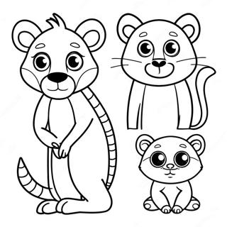 Madagascar Animals Coloring Page 4846-3982