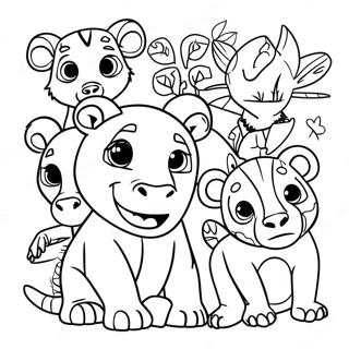 Madagascar Animals Coloring Page 4846-3983