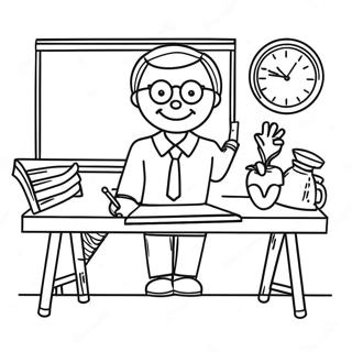 Best Teacher Coloring Page 48473-38691