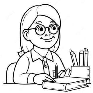 Best Teacher Coloring Page 48473-38692