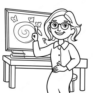 Creative Teacher In Classroom Coloring Page 48474-38693