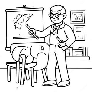 Creative Teacher In Classroom Coloring Page 48474-38696