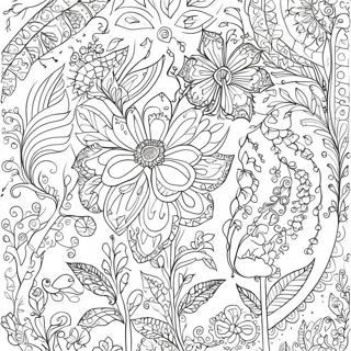 Johanna Basford 2017 Calendar Floral Coloring Page 48493-38702