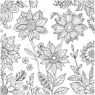 Johanna Basford 2017 Calendar Floral Coloring Page 48493-38704