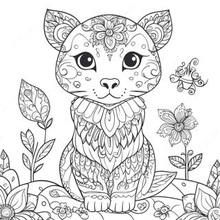 Johanna Basford 2017 Calendar Whimsical Animals Coloring Page 48494-38713