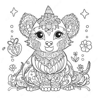 Johanna Basford 2017 Calendar Whimsical Animals Coloring Page 48494-38715