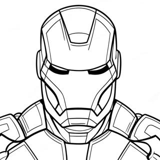 Iron Man Mask Coloring Page 48503-38709