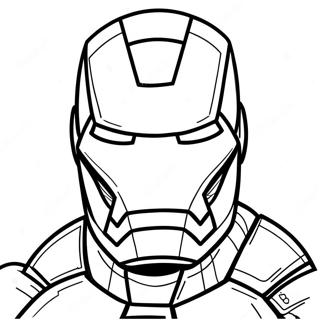 Iron Man Mask Coloring Page 48503-38711