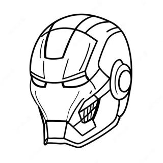 Iron Man Mask Coloring Page 48503-38712