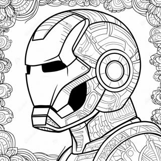 Detailed Iron Man Helmet Coloring Page 48504-38717