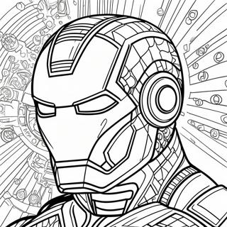 Detailed Iron Man Helmet Coloring Page 48504-38718