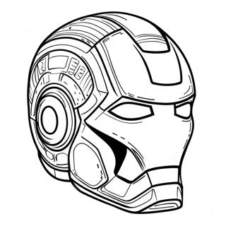 Detailed Iron Man Helmet Coloring Page 48504-38719