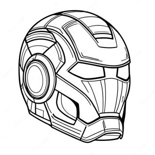 Detailed Iron Man Helmet Coloring Page 48504-38720