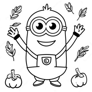 Minion Thanksgiving Coloring Pages