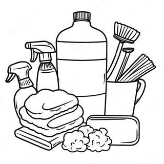 Cleaning Supplies Coloring Page 48523-38727