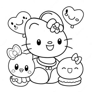 Hello Kitty With Friends Coloring Page 48534-38741