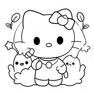 Hello Kitty With Friends Coloring Page 48534-38743