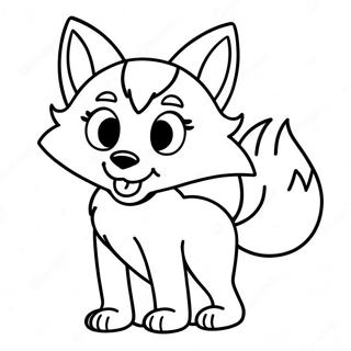 Cartoon Fox Coloring Page 48553-38749