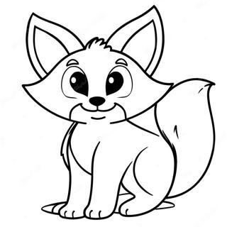 Cartoon Fox Coloring Page 48553-38750