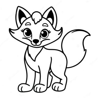 Cartoon Fox Coloring Page 48553-38751