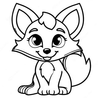 Cartoon Fox Coloring Page 48553-38752