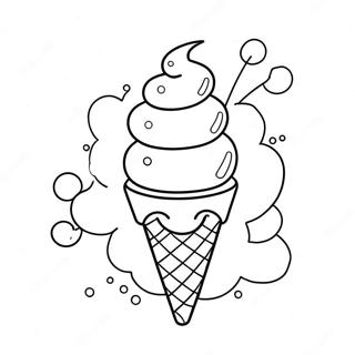 Unicorn Ice Cream Coloring Pages