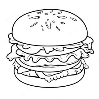 Hamburger Coloring Page 4856-3997