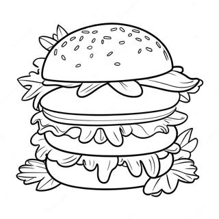 Hamburger Coloring Page 4856-3998