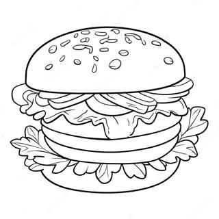 Hamburger Coloring Page 4856-3999