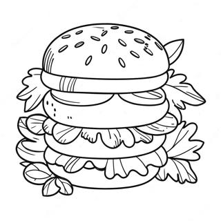 Hamburger Coloring Page 4856-4000