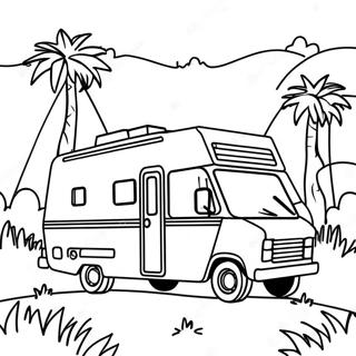 Colorful Rv Adventure Coloring Page 48584-38780