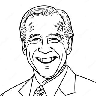 Joe Biden Smiling Portrait Coloring Page 48594-38785