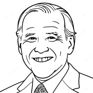 Joe Biden Smiling Portrait Coloring Page 48594-38786