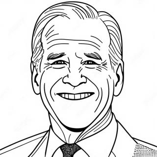 Joe Biden Smiling Portrait Coloring Page 48594-38787