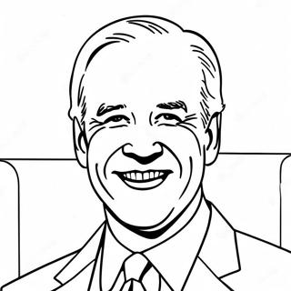 Joe Biden Smiling Portrait Coloring Page 48594-38788