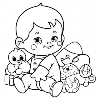 Baby John With Toys Coloring Page 48614-38805