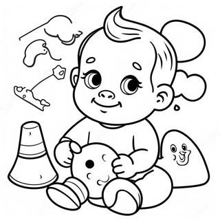 Baby John With Toys Coloring Page 48614-38806