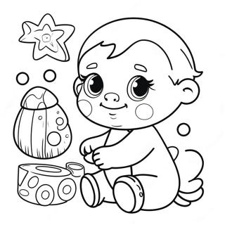 Baby John With Toys Coloring Page 48614-38807