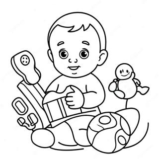 Baby John With Toys Coloring Page 48614-38808